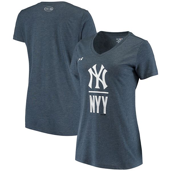 New York Yankees Under Armour Men's Slash Performance T-Shirt Navy Large