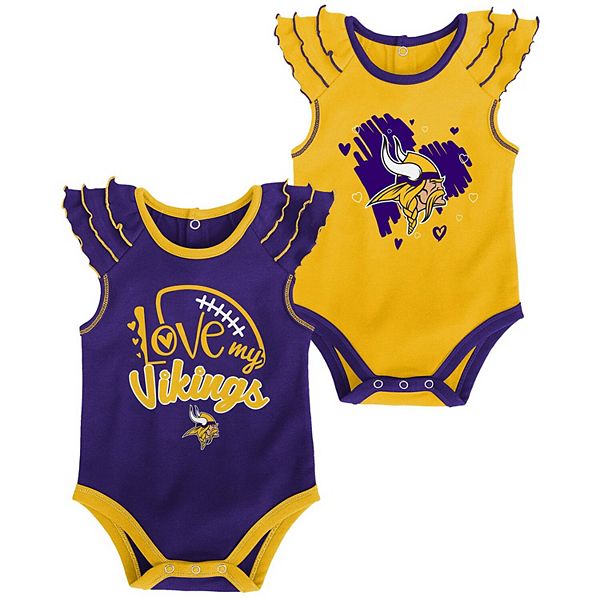 Vikings Baby Boys 3-Piece Bodysuit, Sleep 'n Play, and Cap Set