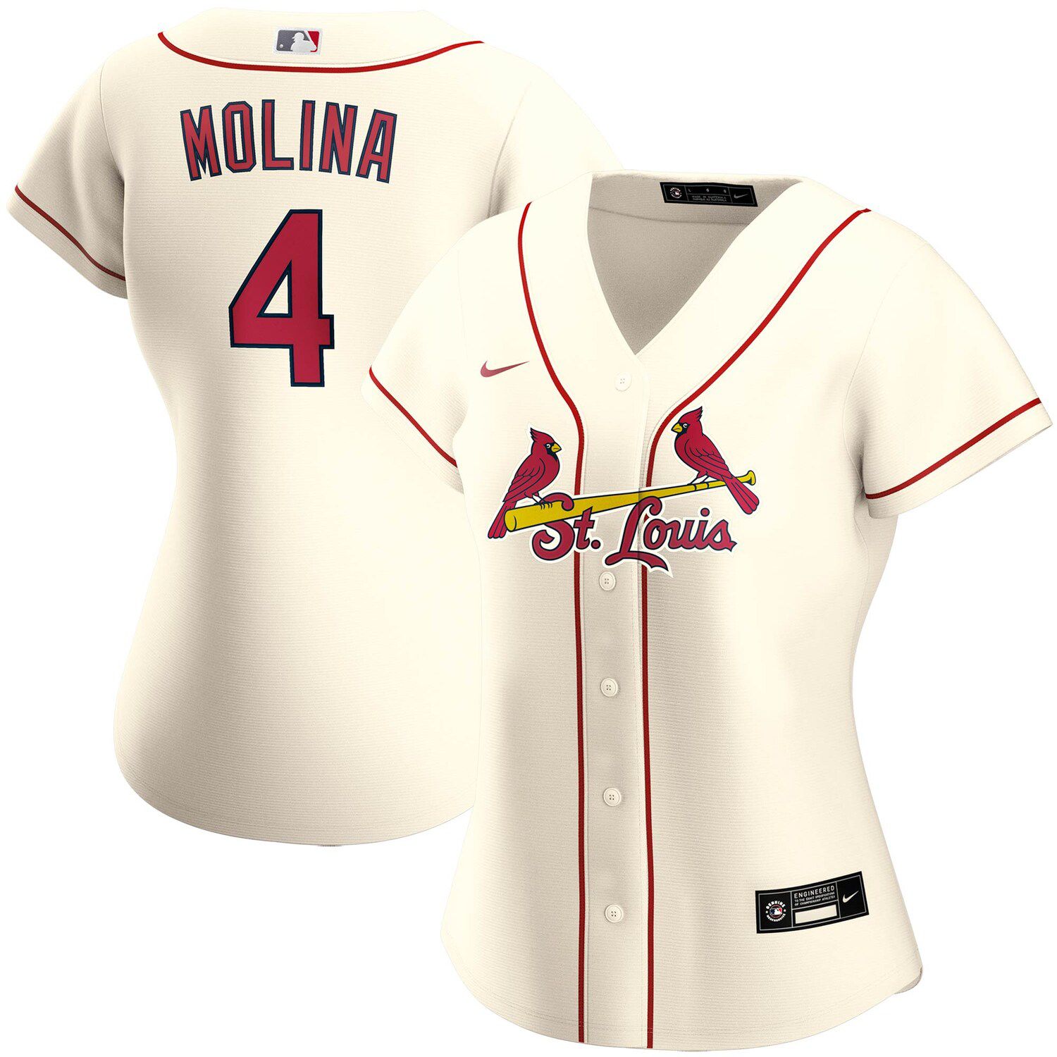 Men's Nike Yadier Molina Light Blue St. Louis Cardinals Alternate 2020 Replica Player Jersey