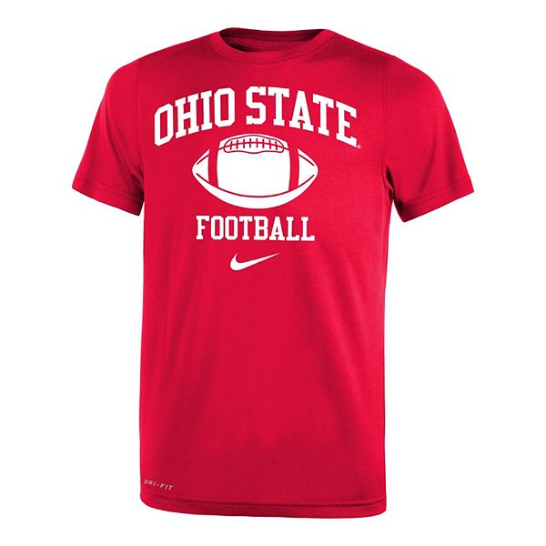 Nike Men's Ohio State Buckeyes Scarlet Retro Cotton T-Shirt, Medium, Red