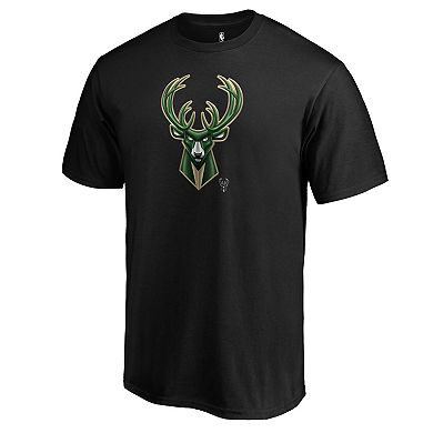 Men's Fanatics Branded Black Milwaukee Bucks Midnight Mascot Team T-Shirt