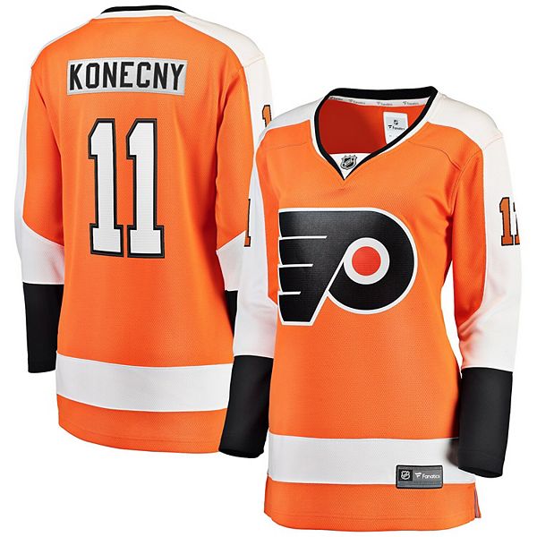 Women's Fanatics Branded Travis Konecny Orange Philadelphia Flyers