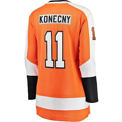 Women's Fanatics Branded Travis Konecny Orange Philadelphia Flyers Home Premier Breakaway Player Jersey