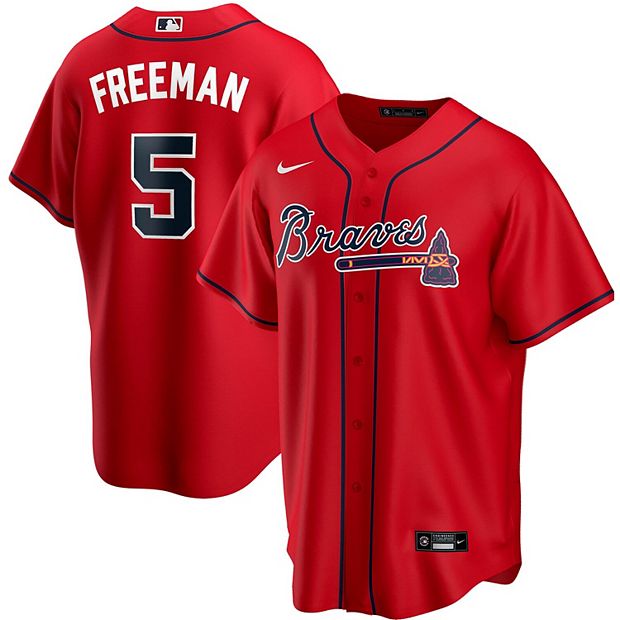 Men's Nike Freddie Freeman Red Atlanta Braves Alternate 2020 Replica Player  Jersey