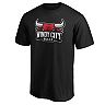 Men's Fanatics Branded Black Chicago Bulls Midnight Mascot Team T-Shirt