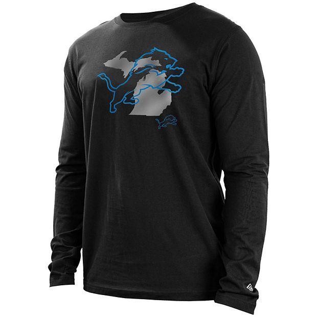 Men's New Era Black Detroit Lions State Long Sleeve T-Shirt
