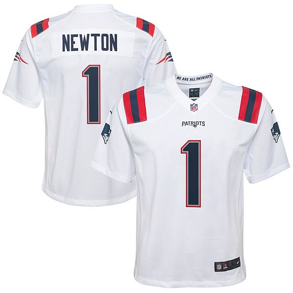 Men's Nike Cam Newton White New England Patriots Name & Number T-Shirt