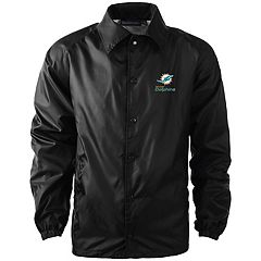 Men's Starter Aqua Miami Dolphins The Reliever Raglan Full-Snap Jacket