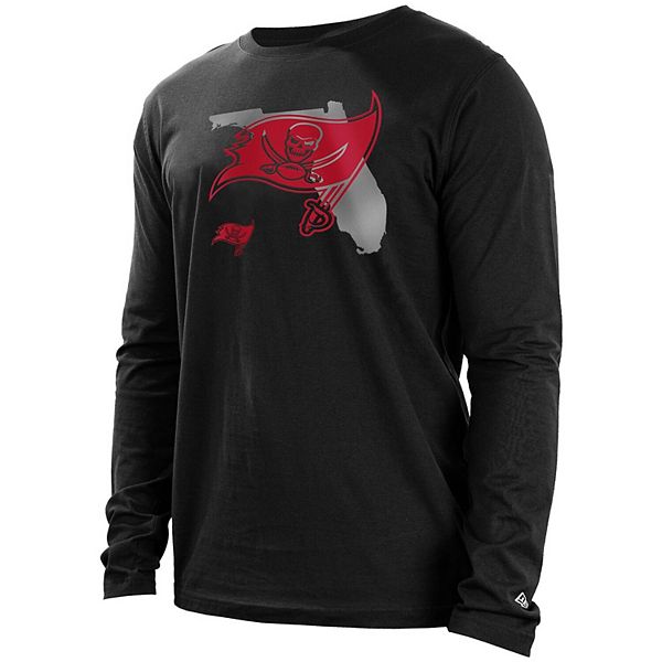 Men's New Era Black Tampa Bay Buccaneers State Long Sleeve T-Shirt