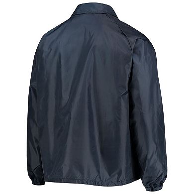 Men's Navy Tennessee Titans Coaches Classic Raglan Full-Snap Windbreaker Jacket