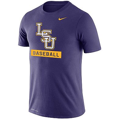 Men's Nike Purple LSU Tigers Baseball Logo Stack Legend Performance T-Shirt