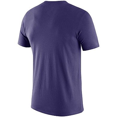 Men's Nike Purple LSU Tigers Baseball Logo Stack Legend Performance T-Shirt