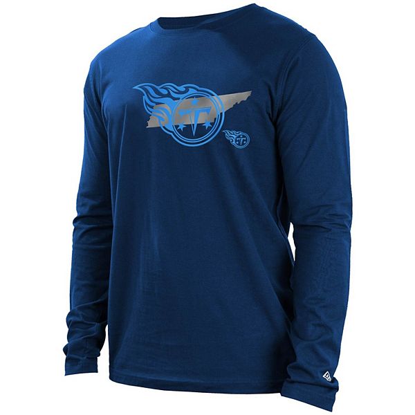 Men's New Era Navy Tennessee Titans State Long Sleeve T-Shirt