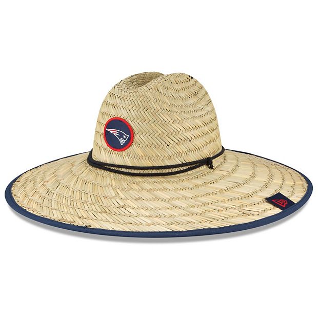 Men's New Era Natural New England Patriots NFL Training Camp Official Straw  Lifeguard Hat