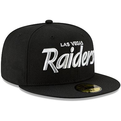Men's New Era Black Las Vegas Raiders Omaha 59FIFTY Fitted Hat