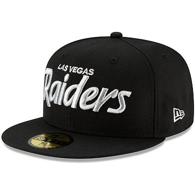 Men's New Era Black Las Vegas Raiders Omaha 59FIFTY Fitted Hat