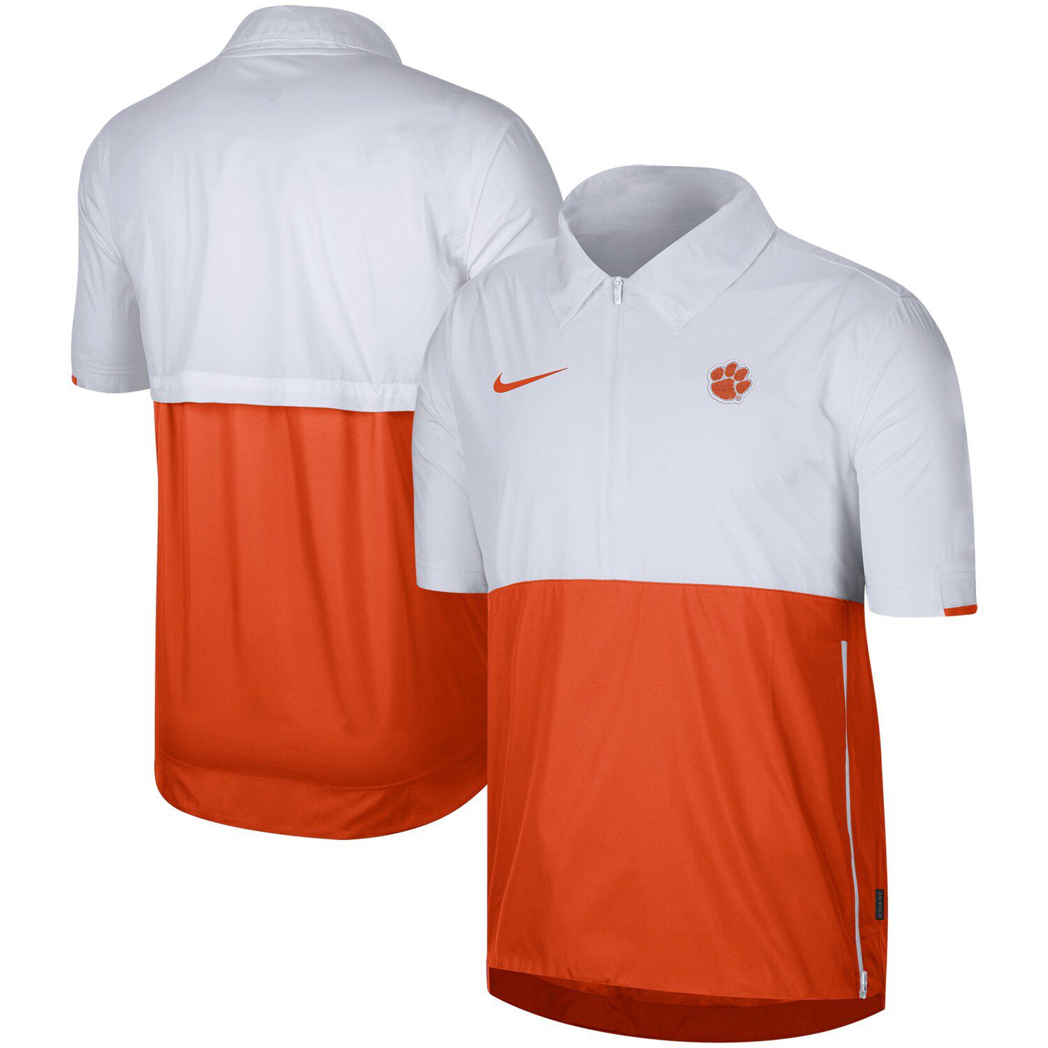 clemson tigers nike coaches sideline half zip performance jacket