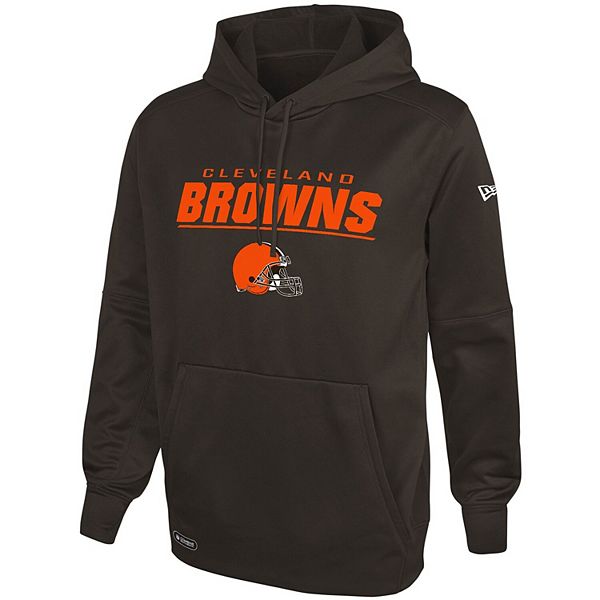 Men S New Era Brown Cleveland Browns Combine Stated Pullover Hoodie