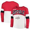 Girls Youth 5th & Ocean by New Era Red Washington Capitals Sequin Long Sleeve T-Shirt