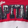 Girls Youth 5th & Ocean by New Era Red Washington Capitals Sequin Long Sleeve T-Shirt