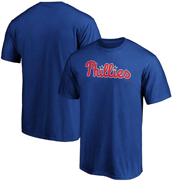 FANATICS Men's Fanatics Branded Royal Philadelphia Phillies Official  Wordmark Logo T-Shirt