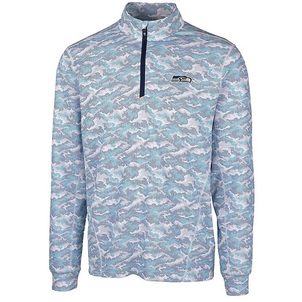 Men's Cutter & Buck College Navy Seattle Seahawks Traverse Camo Print