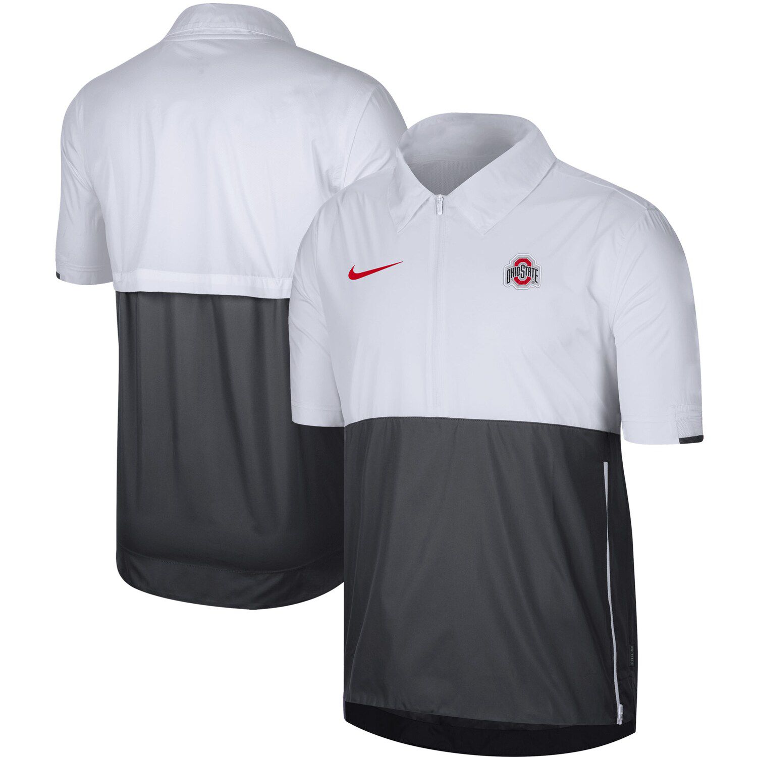 white nike ohio state pullover jacket