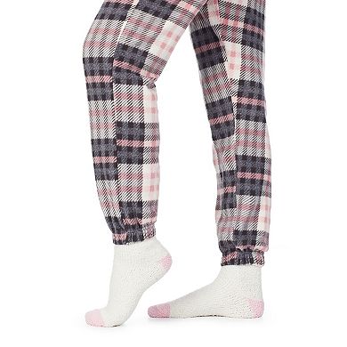 Women's Cuddl Duds® Microfleece Pajama Top, Pajama Pants & Socks Set