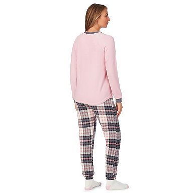 Women's Cuddl Duds® Microfleece Pajama Top, Pajama Pants & Socks Set