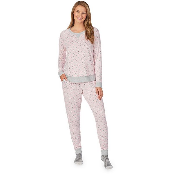 Women's Cuddl Duds® Long Sleeve Pajama Top, Pajama Pants & Socks Set