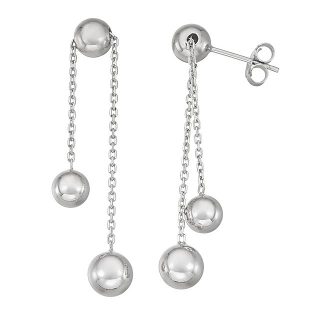 50 Silver Ball Dangles 4mm X 6mm Jewelry Loop Drop Silver Orb