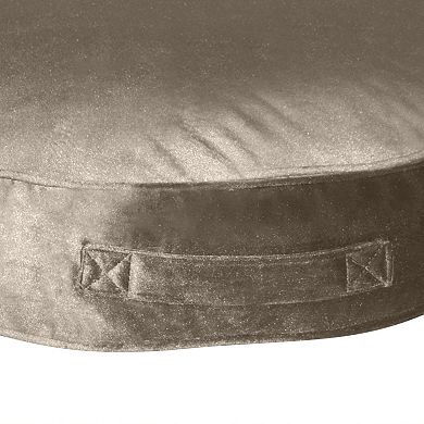 Edie@Home Panne Velvet Round Floor Pillow