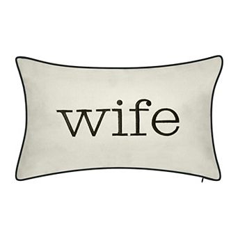 Edie@Home Celebrations "Wife" Lumbar Decorative Pillow