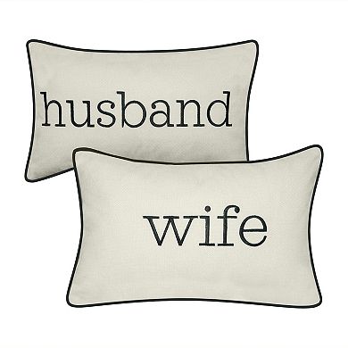 Edie@Home Celebrations "Wife" Lumbar Decorative Pillow