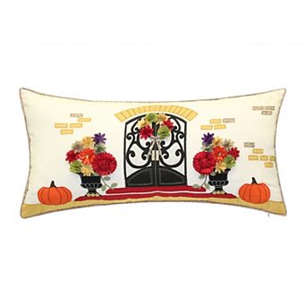 Edie@Home Harvest Welcome Home Indoor & Outdoor Lumbar Decorative Pillow