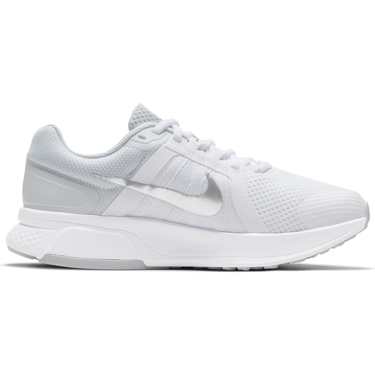 white nike sneakers running