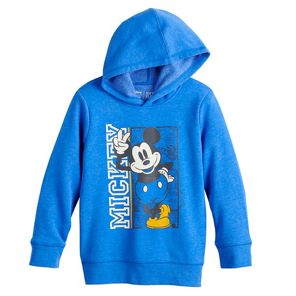 Disney Characters Mickey Drawing Boy's Hooded Pullover Fleece