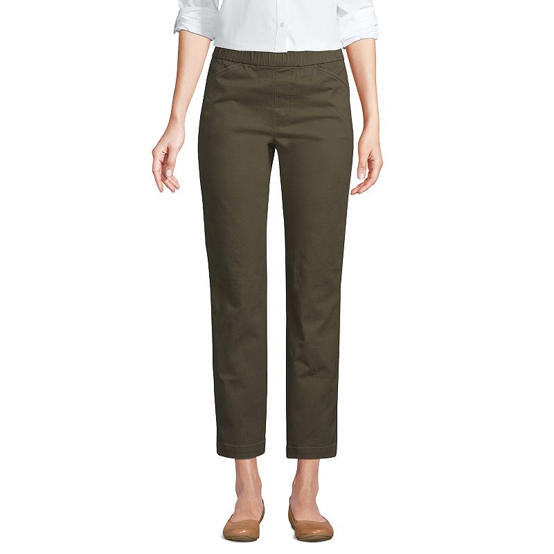 86465461 Womens Lands End Pull-On Chino Crop Pants, Size: 6 sku 86465461