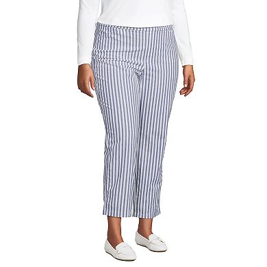 Plus Size Lands' End Pull-On Chino Crop Pants