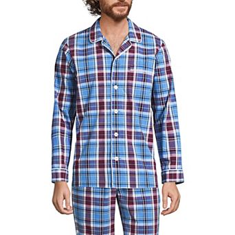 Men's Lands' End Broadcloth Pajama Sleep Shirt
