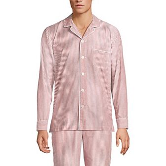 Men's Lands' End Broadcloth Pajama Sleep Shirt