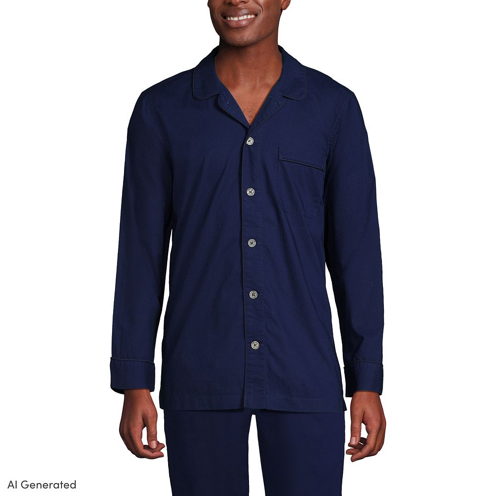 ASHLAND SHIRT & PAJAMA CO. Size M Blue Long placket Long Sleeve Shirt main image 0