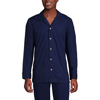 Men's Lands' End Broadcloth Pajama Sleep Shirt