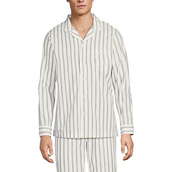 Men's Lands' End Broadcloth Pajama Sleep Shirt