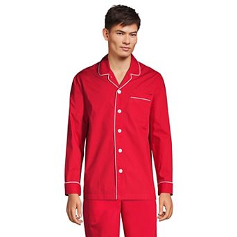 Men's Lands' End Broadcloth Pajama Sleep Shirt