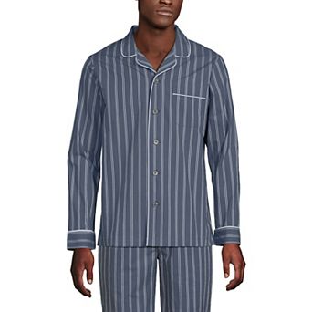 Men's Lands' End Broadcloth Pajama Sleep Shirt