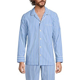 Men's Lands' End Broadcloth Pajama Sleep Shirt