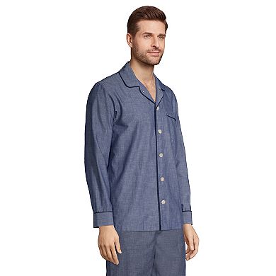 Big & Tall Lands' End Broadcloth Pajama Sleep Shirt