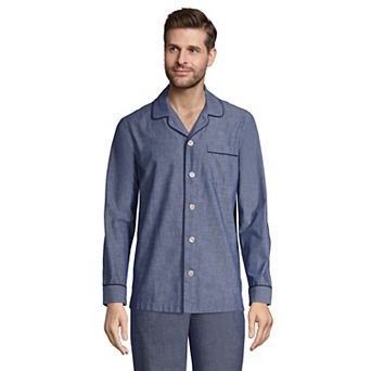 Big & Tall Lands' End Broadcloth Pajama Sleep Shirt