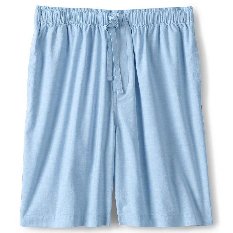Mens Lands End Broadcloth Pajama Sleep Shorts, Size: Small, Dark Blue